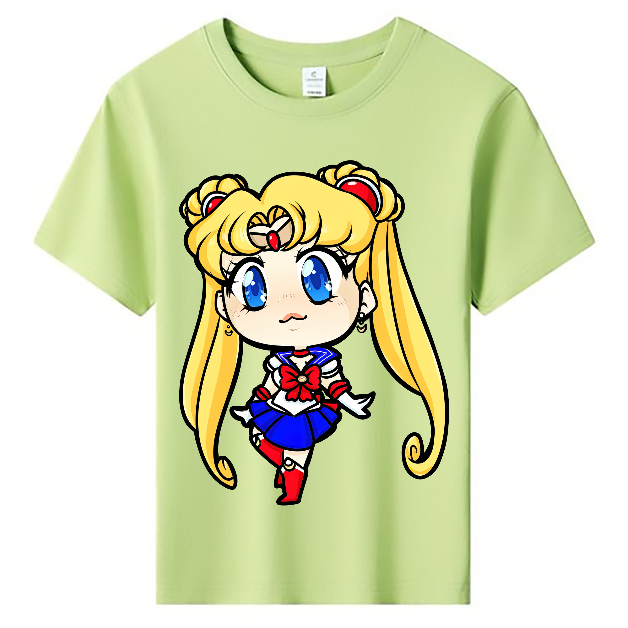 （画像用） 美少女戦士セーラームーン 月野 うさぎ つきの うさぎ Sailor Moon Tsukino Usagi 綿100％キッズTシャツ（フロントプリント）